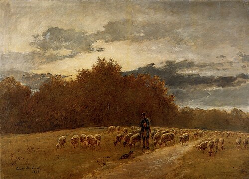 Landscape with Shepherd, 1899, César de Cock