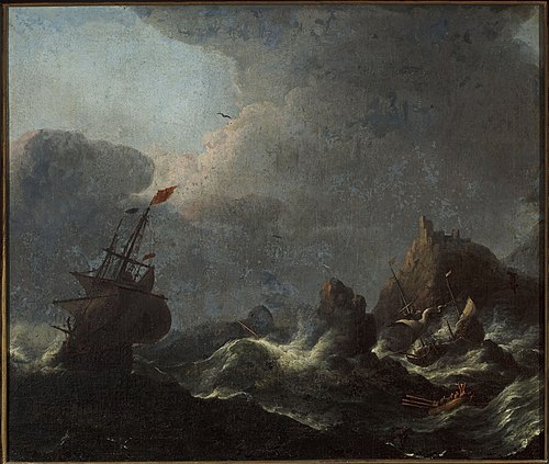 Sea storm, , Claes Claesz. Wou