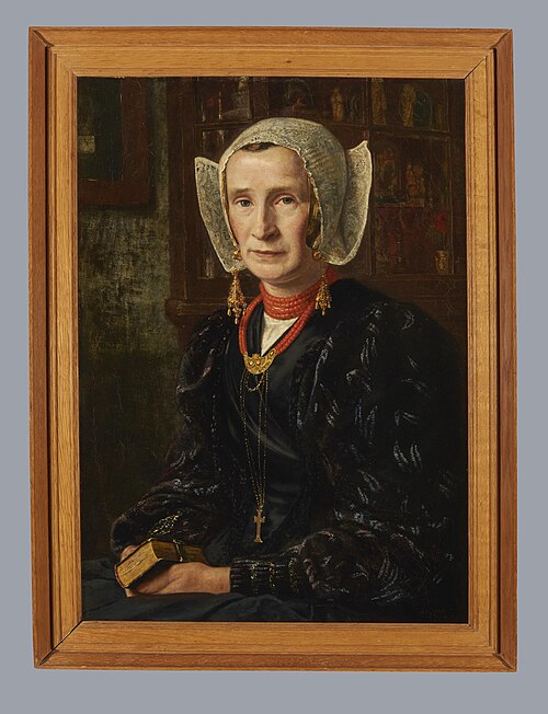 Portret van Grietje Calis-Zwanikken uit Laren, 1905, 1905, Martinus van Regteren Altena