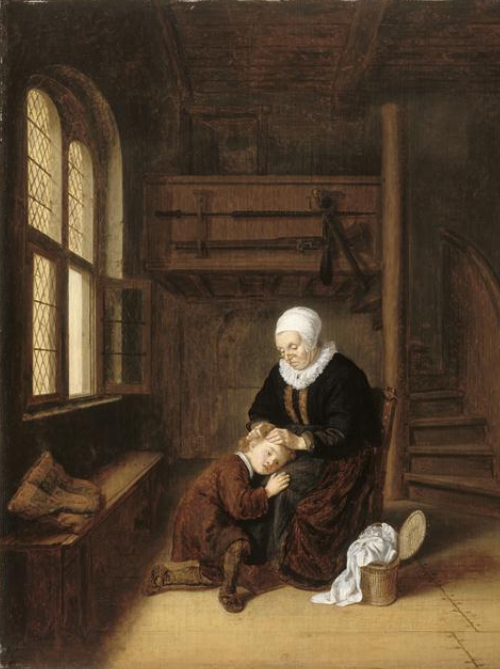 La Chercheuse de poux, 1650, Abraham de Pape