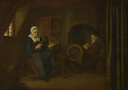 Tobit and Anna, 1658, Abraham de Pape