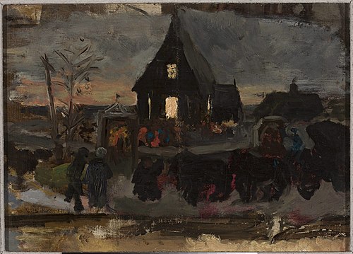 To the Advent dawn mass, sketch, , Wojciech Piechowski