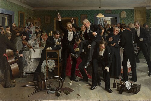 Wedding toast, 1881, Wojciech Piechowski