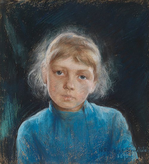 Tytön pää, 1890, Hanna Frosterus-Segerstråle