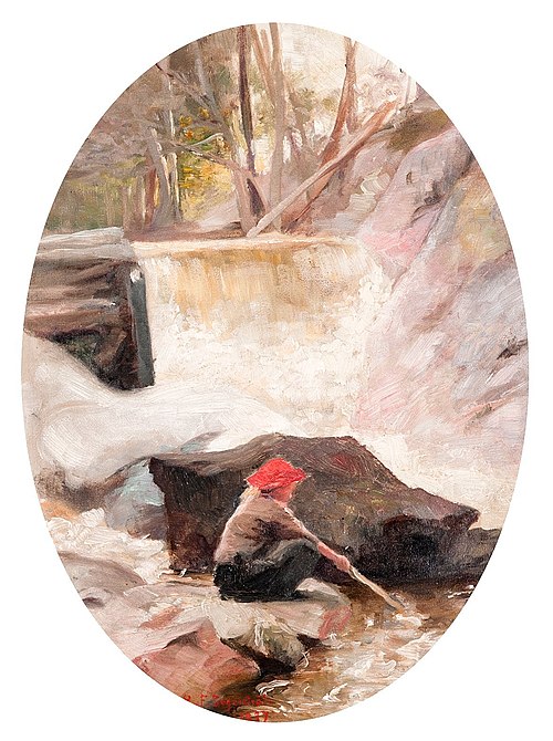 Playing children at the cataract, 1897, Hanna Frosterus-Segerstråle