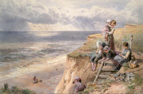 Myles Birket Foster - The Way Down The Cliff, 1867, Myles Birket Foster