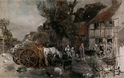 Outside The Inn, , Myles Birket Foster