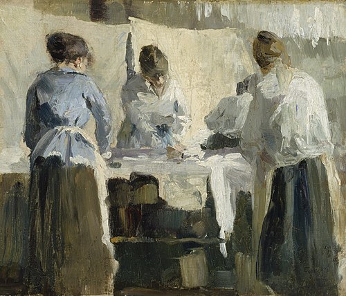 French Women Ironing, 1889, Torsten Wasastjerna