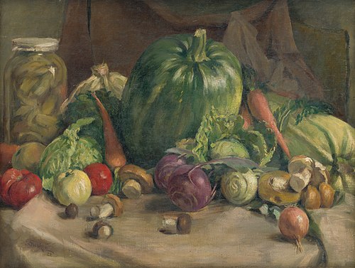 Still Life with Vegetables, 1922, Ladislav Treskoň