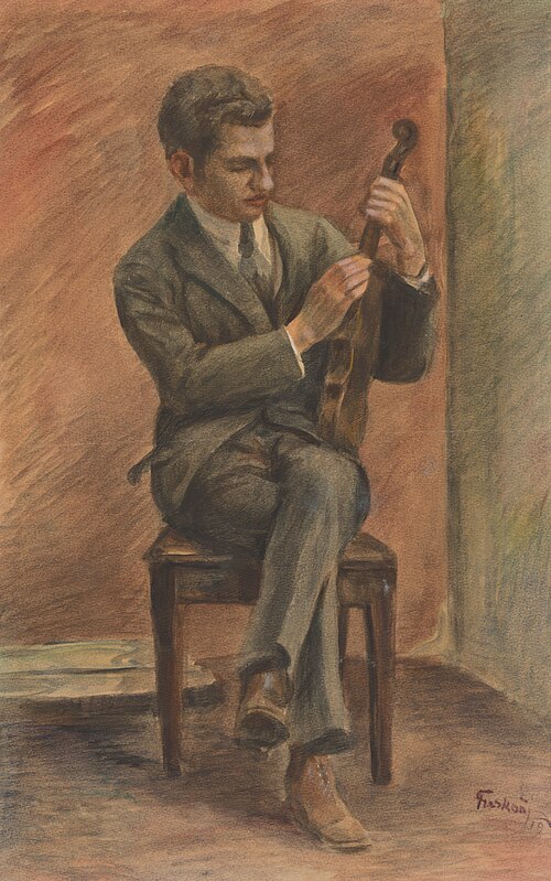 Study of a Seated Violinist, , Ladislav Treskoň