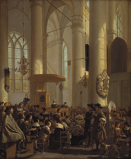 Interior of a Dutch Church, 1659, Rutger von Langerfeld