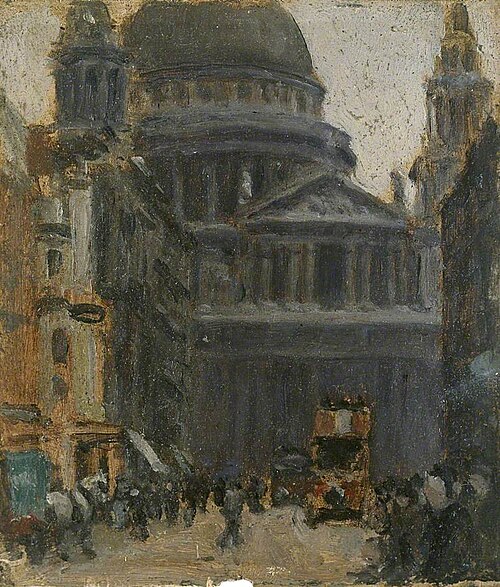 Ludgate Hill, 1919, Norman Garstin