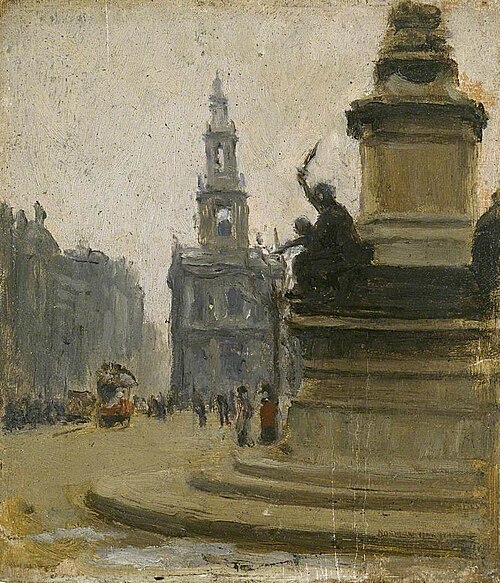 St Mary-le-Strand, 1919, Norman Garstin