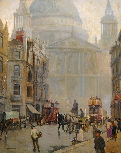 Wren's Monument (St Paul's Cathedral, London), 1921, Norman Garstin