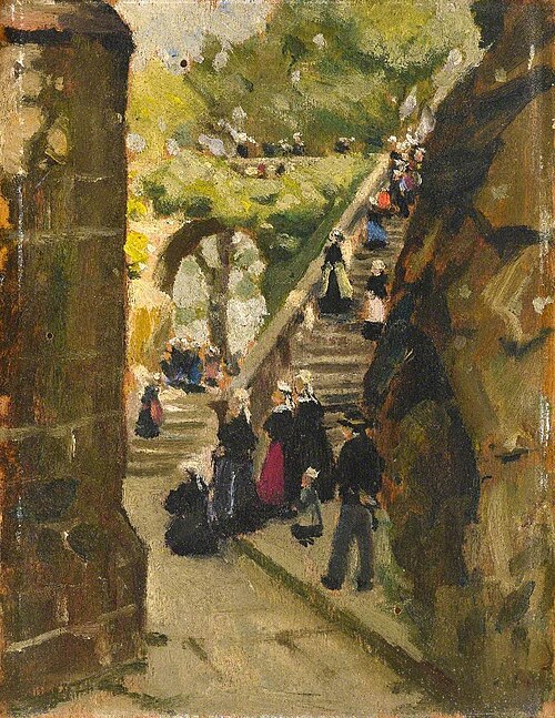 The Pardon of Saint Barbe, Brittany, France, , Norman Garstin