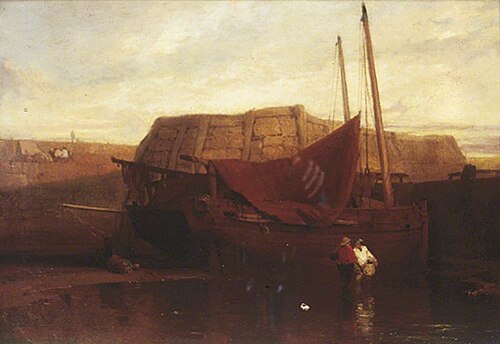 Scarborough Jetty, 1873, William Roxby Beverley