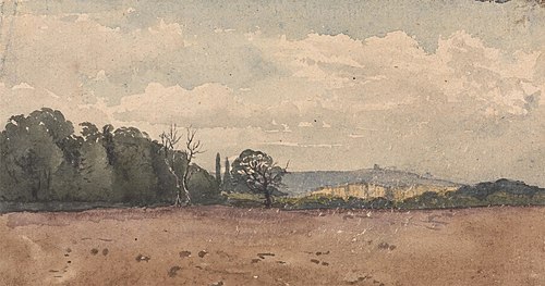 Landscape With a Ploughed Field in the Foreground, , David Charles Read