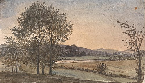 Landscape with Trees; a River in the Background, , David Charles Read
