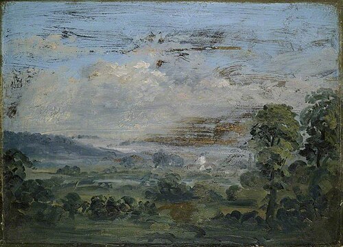 Britford Vale and Church, 1831, David Charles Read
