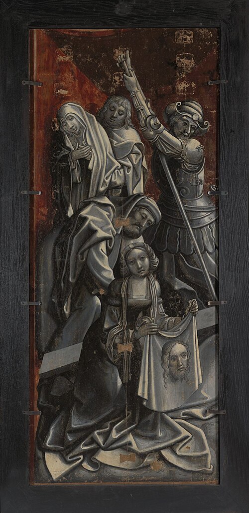 Reverse side of the panel of the Martyrdom of St. Catherine: Saint Veronica, 1530, Jan Rombouts I