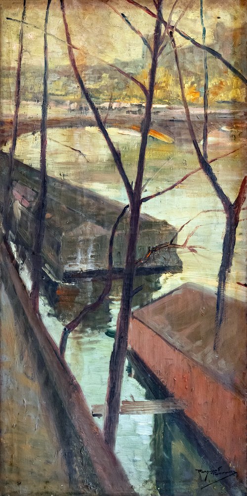 Bateaux-lavoirs à Paris, 2000, Raymond Tournon