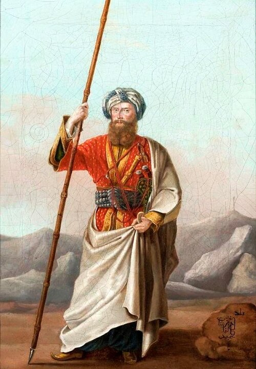 Portrait of Wacław Rzewuski, called the Emir., 1825, Kazimierz Żwan