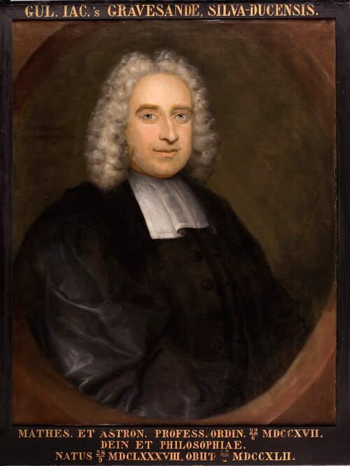Portret van Willem Jacob 's Gravesande, hoogleraar Sterrenkunde, Wiskunde en Wijsbegeerte te Leiden, 1701, Hendrik van Limborch