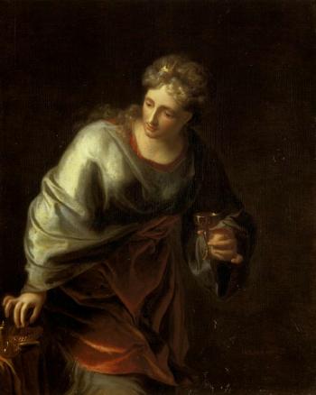 Artemisia II, Queen of Caris, taking poison, , Hendrik van Limborch