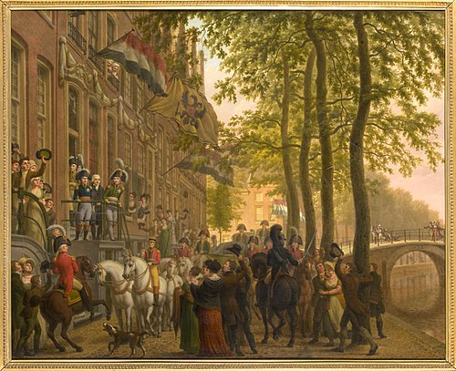 Alexander I of Russia and William I of the Netherlands visit the Brentano collection in Amsterdam in, 1814, Jan Kamphuysen