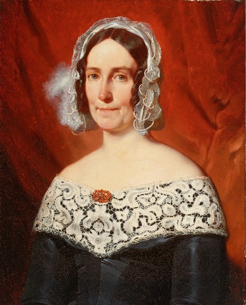 Portret van Alexandra Maria Hoecke (1794 Delft 1874), 1844, Willem Hendrik Schmidt