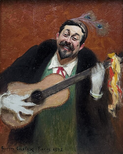 Autoportrait à la guitare, 1892, Georges Castex