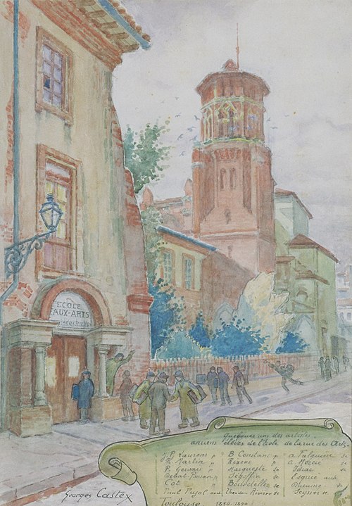 porte de l'ancienne école des Beaux-Arts, rue des Arts, 1890, Georges Castex