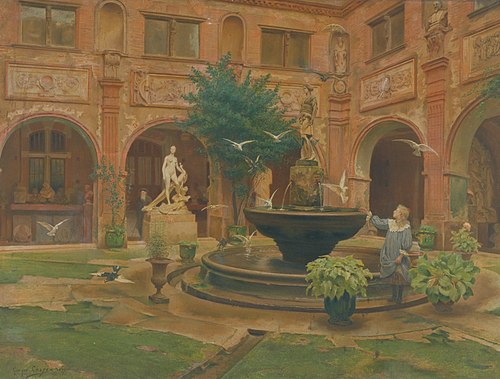 Le petit cloître des Augustins à Toulouse, 1897, Georges Castex