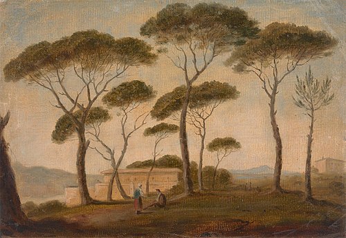 The Garden of the Villa Borghese, 1776, Thomas Jones