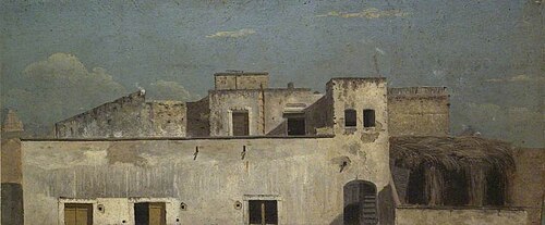 Rooftops in Naples, 1782, Thomas Jones