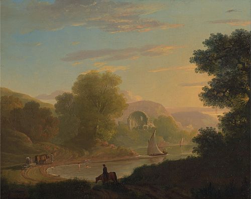 An Imaginary Coast Scene, with the Temple of Venus at Baiae, 1773, Thomas Jones