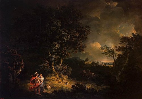 Landscape with Dido and Aeneas (Storm), 1769, Thomas Jones