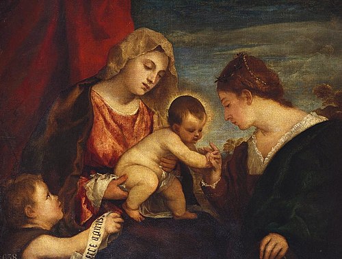 The Marriage of Saint Catherine, 1530, Francesco Vecellio