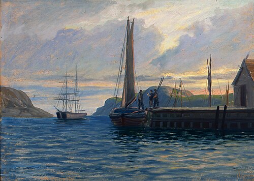 Fjordlandskap, 1888, Martin Aagaard