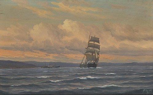 Bateau à voiles et Bateau à vapeur, 1886, Martin Aagaard