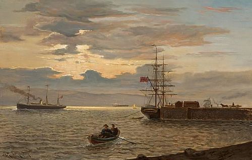 Le Tyskebryggen à Bergen, 1886, Martin Aagaard