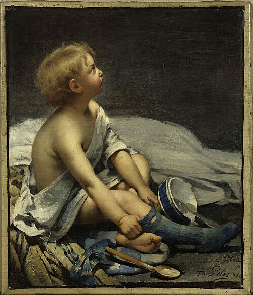 Un enfant dans la mansarde, 1881, Fernand Pelez