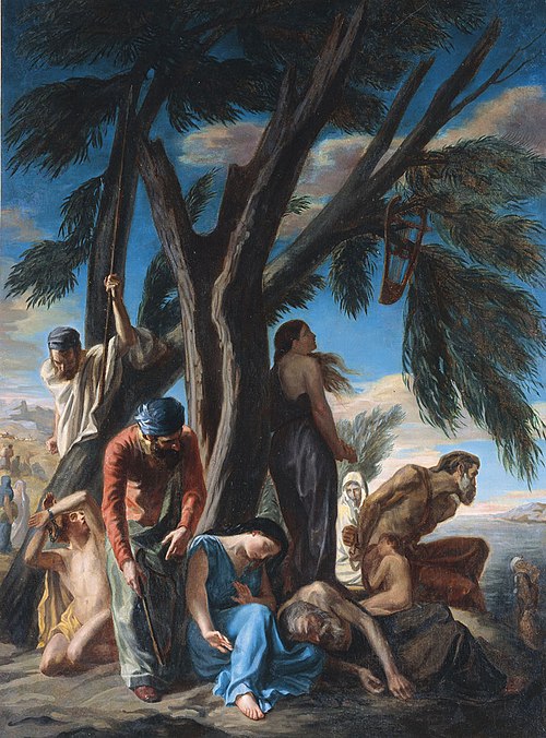 La Dernière Halte des Juifs emmenés en captivité à Babylone, 1843, Louis de Planet