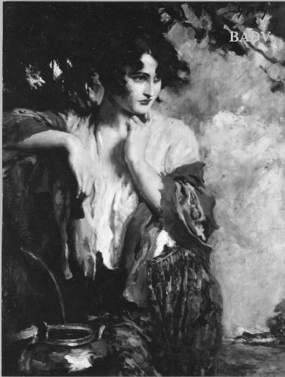 girl near spring, 1889, Leopold Schmutzler