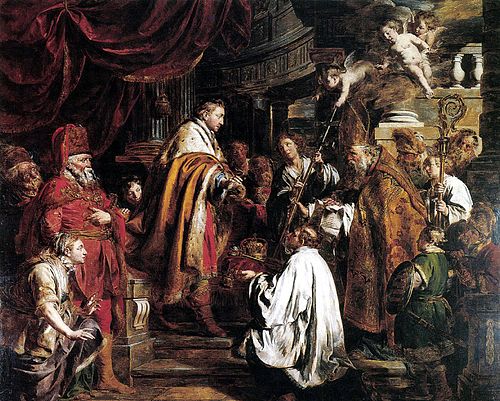 Saint Stephen, king of Hungary Receiving the Legate, 1770, Pierre Joseph Verhagen