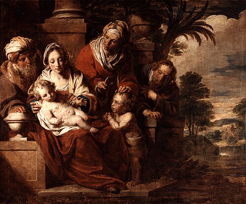 Holy Family with the infant St John, St Elizabeth and St Zacharia, 1775, Pierre Joseph Verhagen