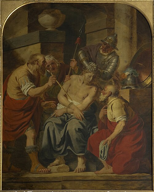 Jesus Christ being crowned with thorns, 1784, Pierre Joseph Verhagen