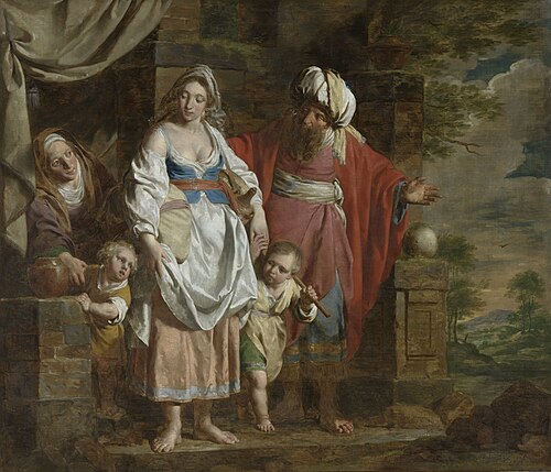 Hagar and Ishmael Banished by Abraham, 1781, Pierre Joseph Verhagen