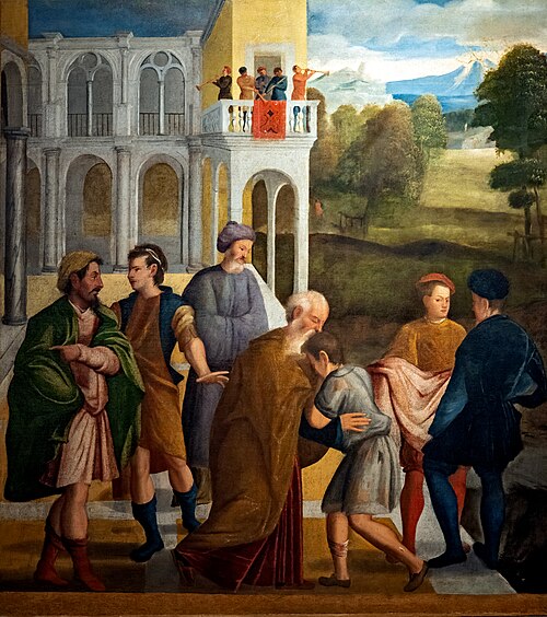 Le retour de l'enfant prodigue, 1549, Marcello Fogolino