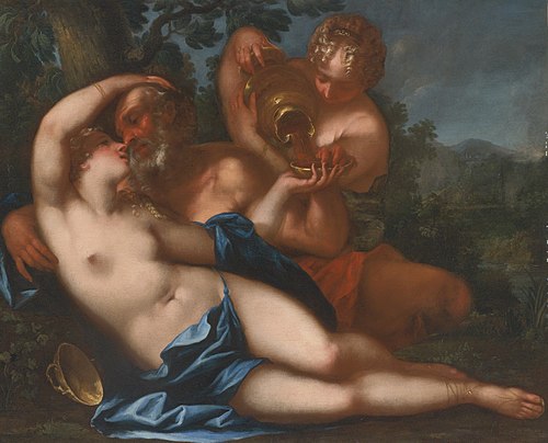 Lot and His Daughters, 1650, Federico Cervelli